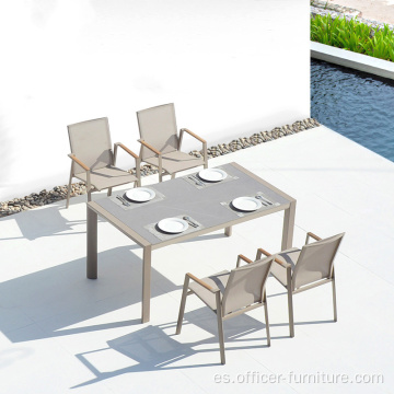 Balcón Jardín al aire libre Fuiniture Mesa y sillas de ocio